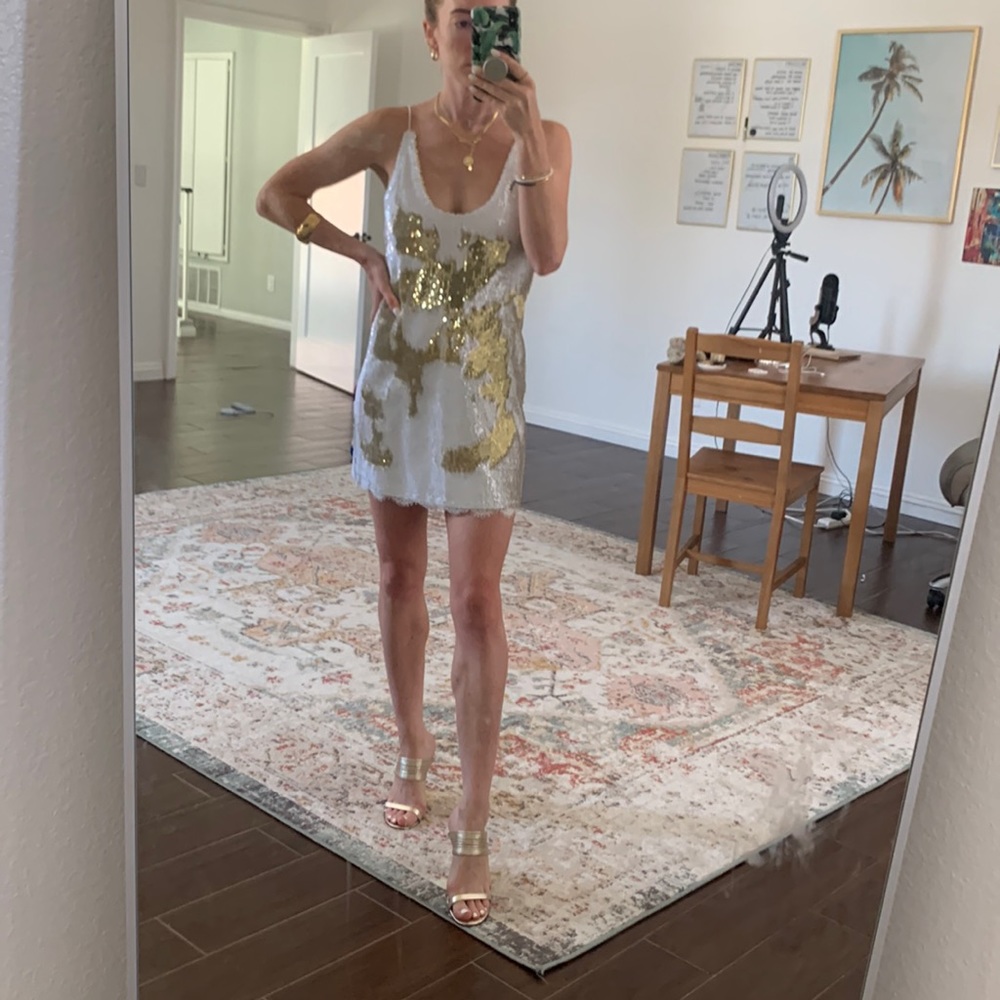 Free People Reversible sequin mini dress